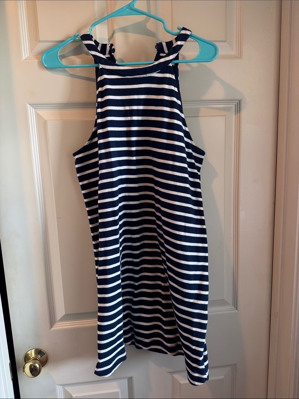 Papermoon Navy & White Striped Sleeveless Mini Dress